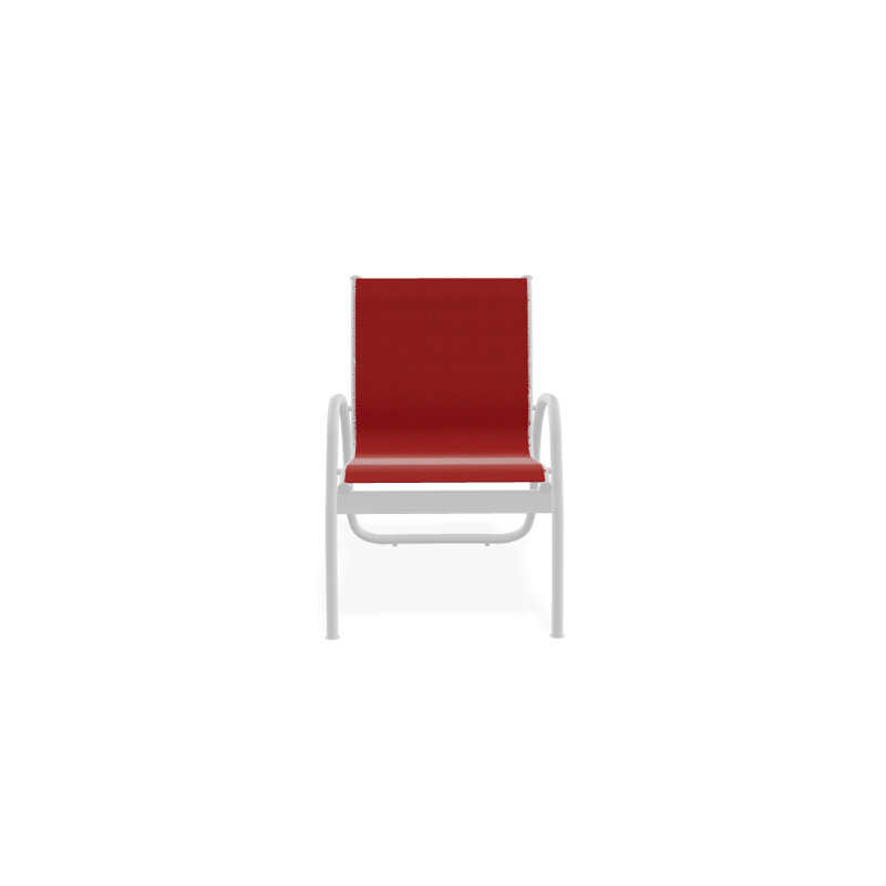 Fauteuil de patio Gardenella, Rouge 1D Sunbrella®, Blanc texturé