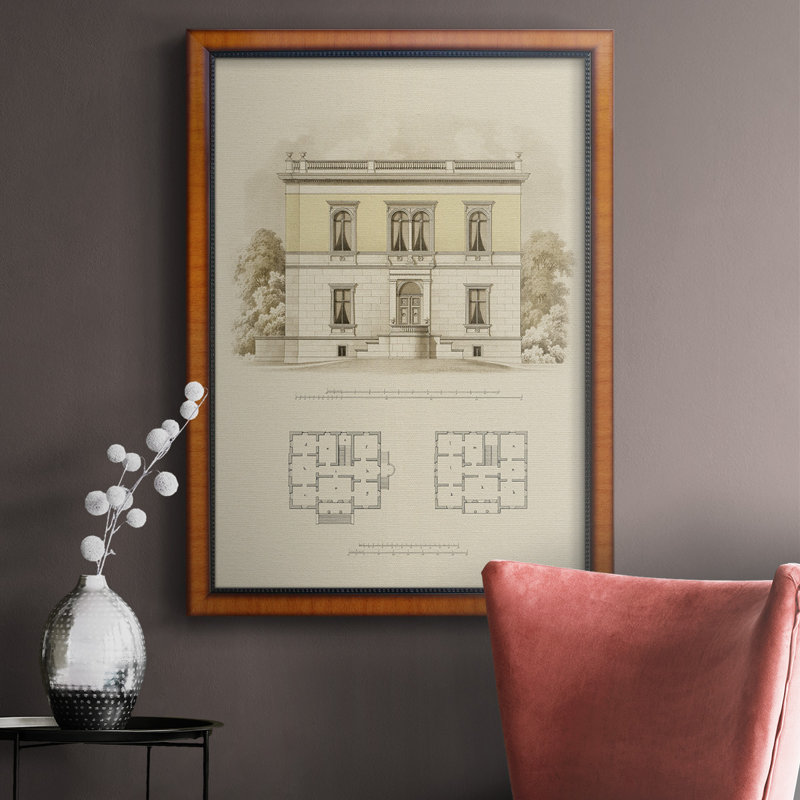 Estate and Plan V - Toile encadrée de qualité supérieure - prête à être accrochée, H 20 po x l 16 po x P 2,5 po