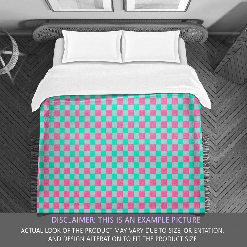 Gingham Comforter, Twin Comforter, Pink/Green