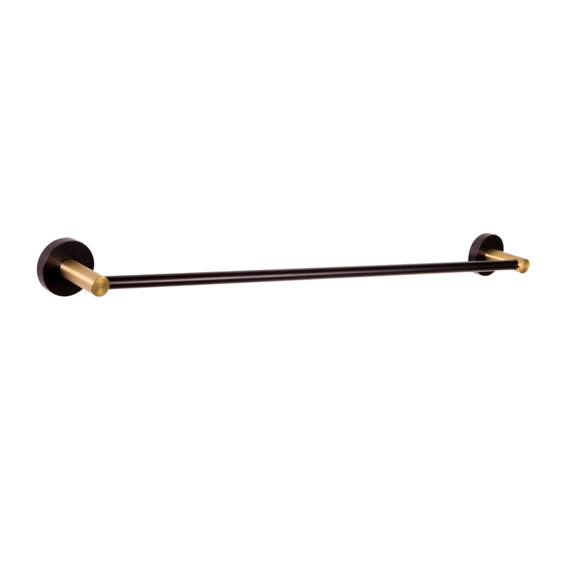 Barre à serviettes murale 24,4 po, Noir mat / or satiné