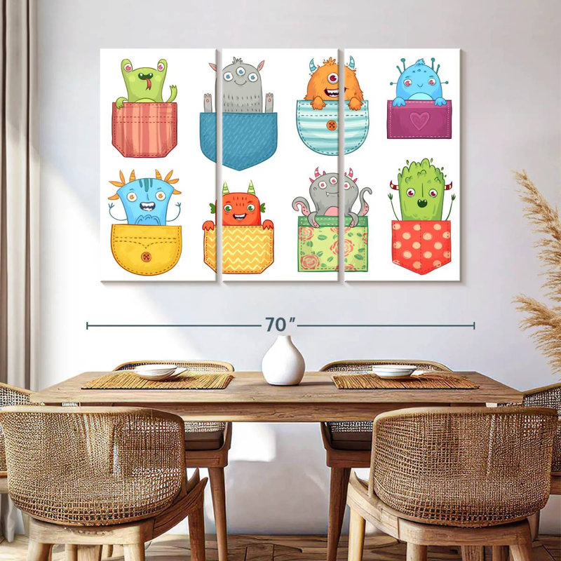 Ashelle Pocket Monsters, 42" H x 65" W