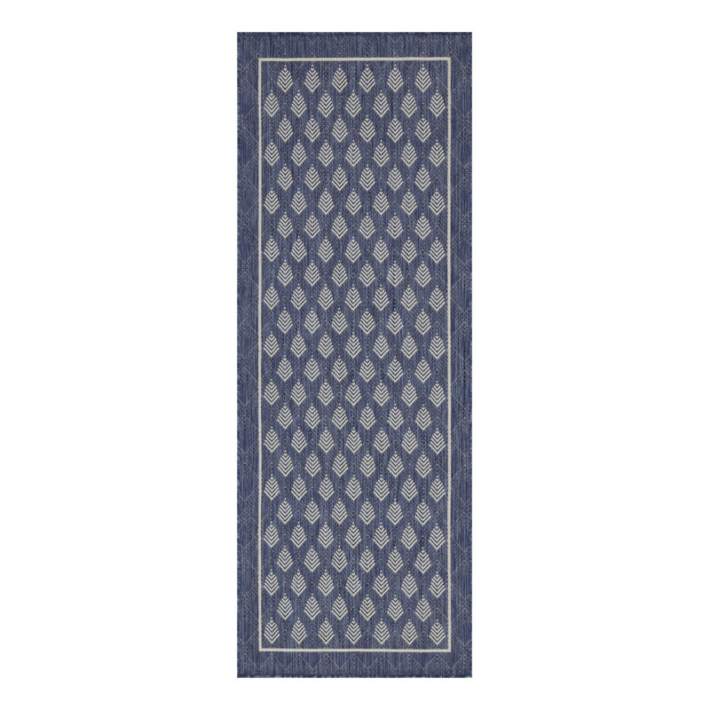 Tapis intérieur en polypropylène de 7 pi 10 po x 10 pi 3 po Sunshine Blue, Rectangle 7 pi 10 po x 10 pi 3 po