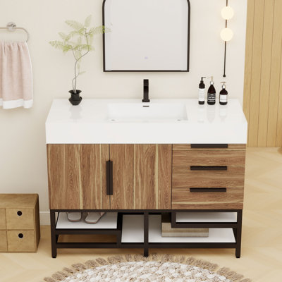 Meuble-lavabo sur pied simple 48 po