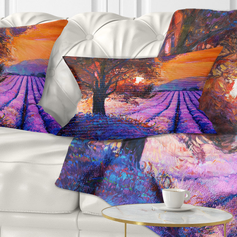 Coussin décoratif en forme de blanc et d’arbre floral majestic