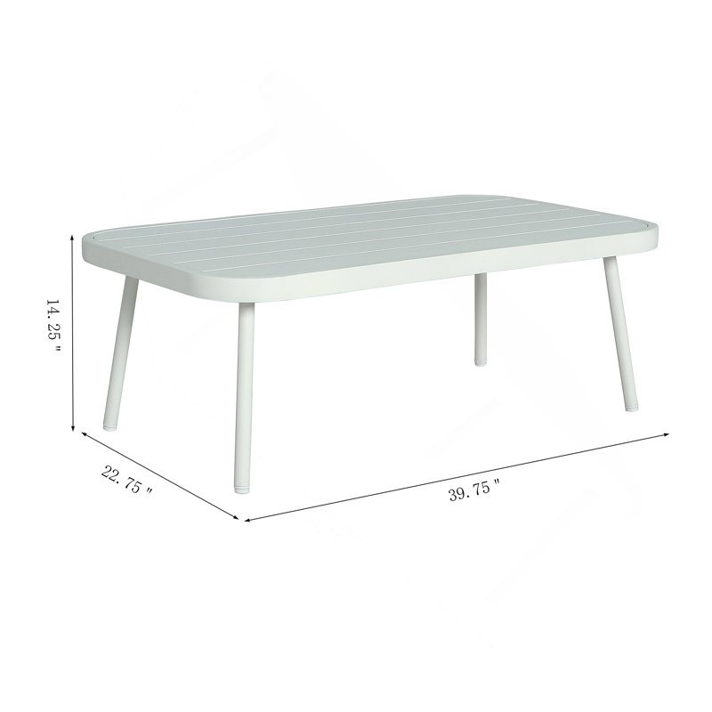Causeuse et table en acier, blanc cassé et vert, Vert, Vert