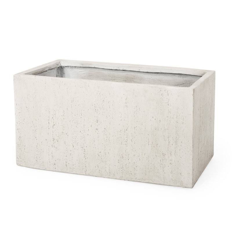 31.11" W X 15.59" D 16" H Lightweight Concrete - White Magnesium Oxide For Outdoor Basket