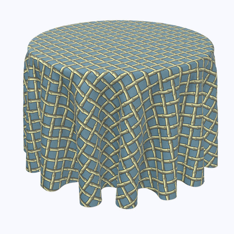 Vicini Geometric Round Tablecloth, 102" x 102"