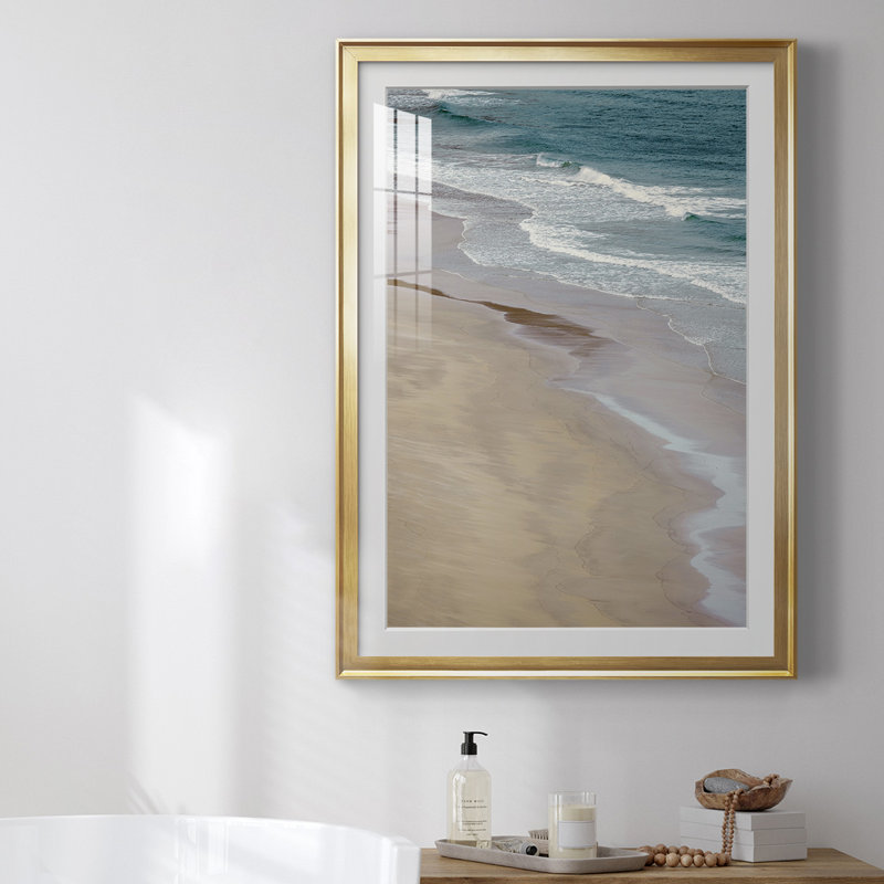 «Low Tide Summer», reproduction encadrée de qualité supérieure - prête à être accrochée, Or, H 24,5 po x l 18,5 po x P 1 po