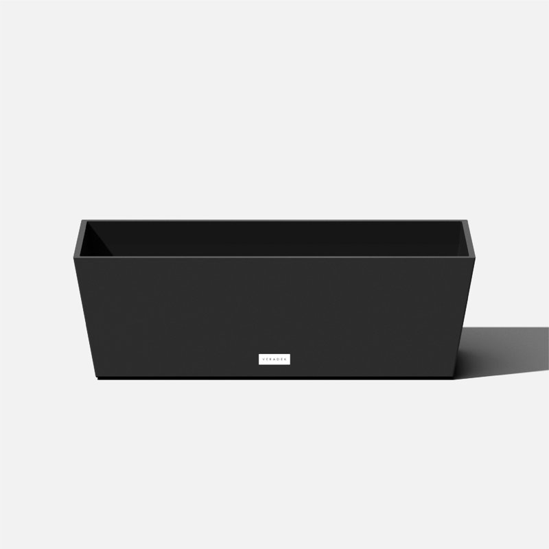 Pure Series Window Box Planter, Black, 9" H x 36" W x 10" D, Set of 2