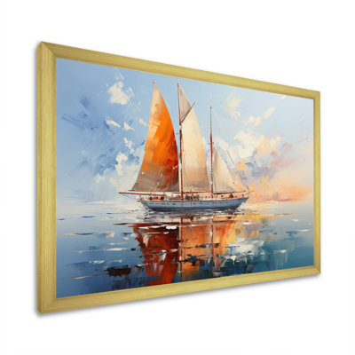 «Boat Minimalisme Regatta II», reproduction d'art sur toile