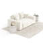 Two-seater square arms loveseat sofa-1401887435