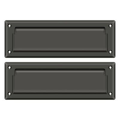 Fente pour boîte aux lettres 8-7 / 8 po avec plaque arrière, bronze huilé