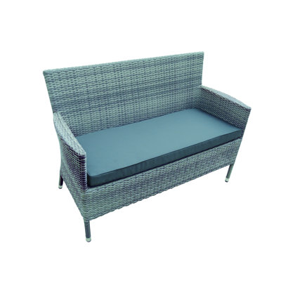 Blanch Wicker Outdoor Bench