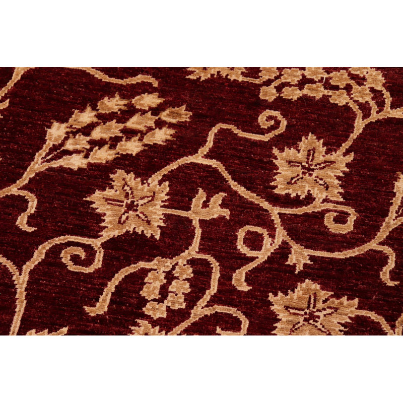 Wool Oriental Area Rug in Red