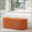 Banc de rangement moderne avec repose-pieds ovale, banc rembourré avec rangement en tissu Teddy Boucle Teddy-129931492