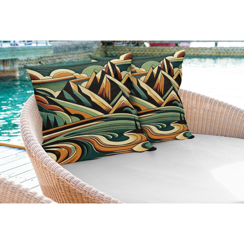 Housse de coussin en tissu pour l'intérieur et l'extérieur, H 16 po x l 26 po, Rectangle