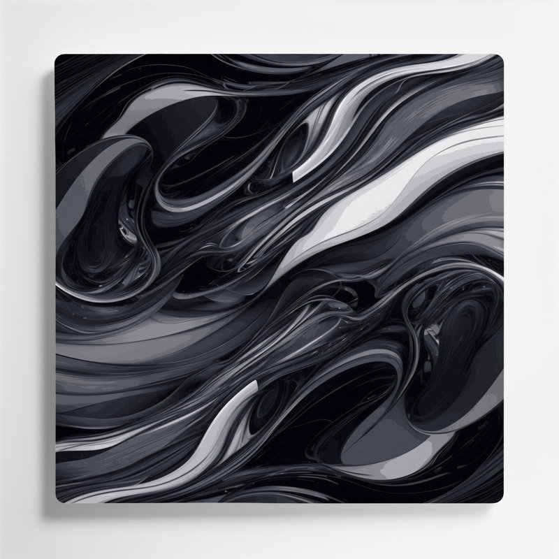 Art numérique gris abstrait numérique 54, H 16 po x l 16 po