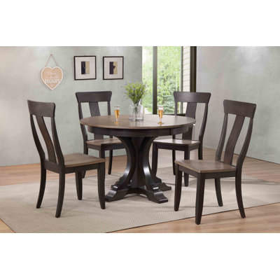 Ensemble de salle à manger extensible en bois massif 5 pièces Fretwell
