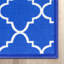 Tapis géométrique bleu à motif treillis Bethie-24753946