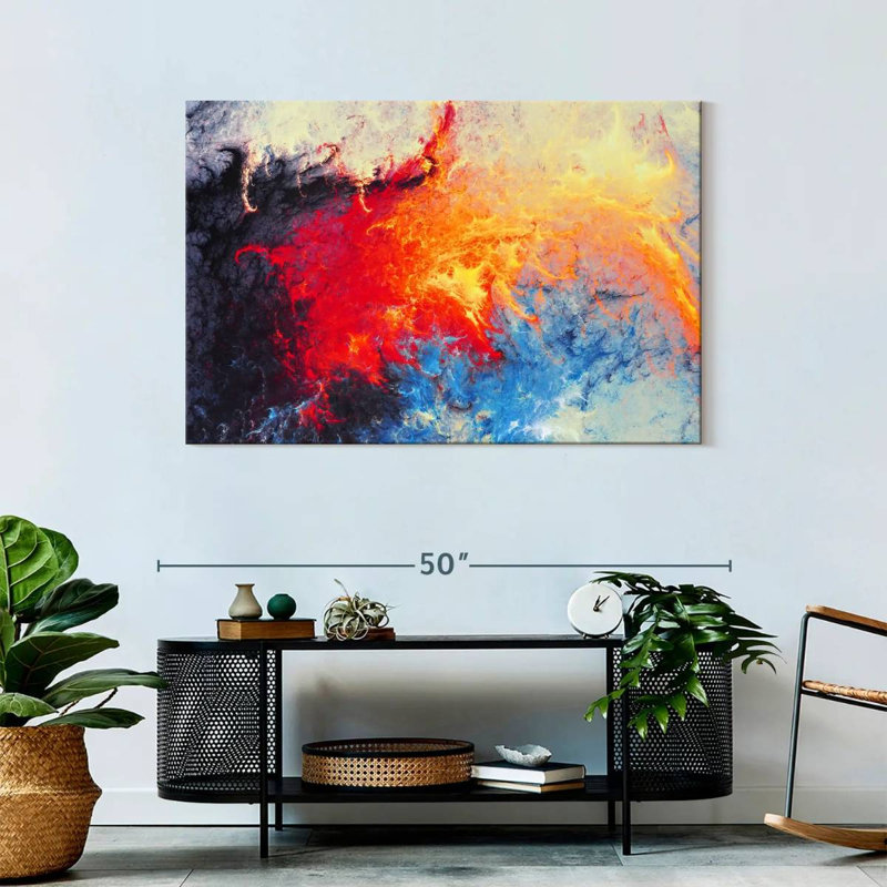 Avery Ice Flame Abstract, 30" H x 45" W