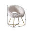 Chaise d'appoint rembourrée en fausse fourrure