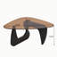 Table basse en verre avec base en bois, plateau de table en verre trempé de style Mid-Century moderne, facile à assembler-1690627576-1690627577