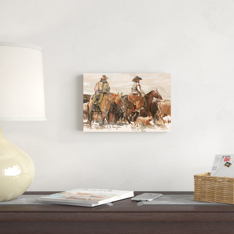 The Roundup Warm, H 8 po x l 12 po x P 1,25 po, Maple Framed Print, Blanc