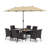 Leonard 6 - Person Patio Dining Set with Rectangular Table , Cushions Included-86824789