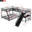 Lit superposé en L avec lit mezzanine