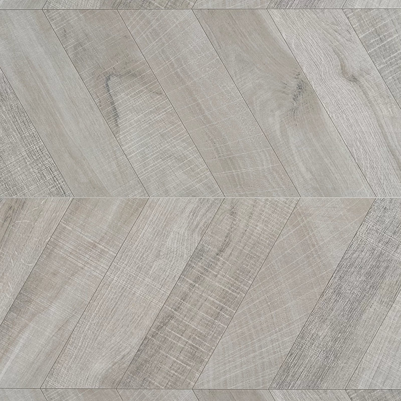 Kenridge Chevron 24X48 Matte Porcelain Tile, Gray