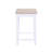 Evvie White and Natural Square End Table