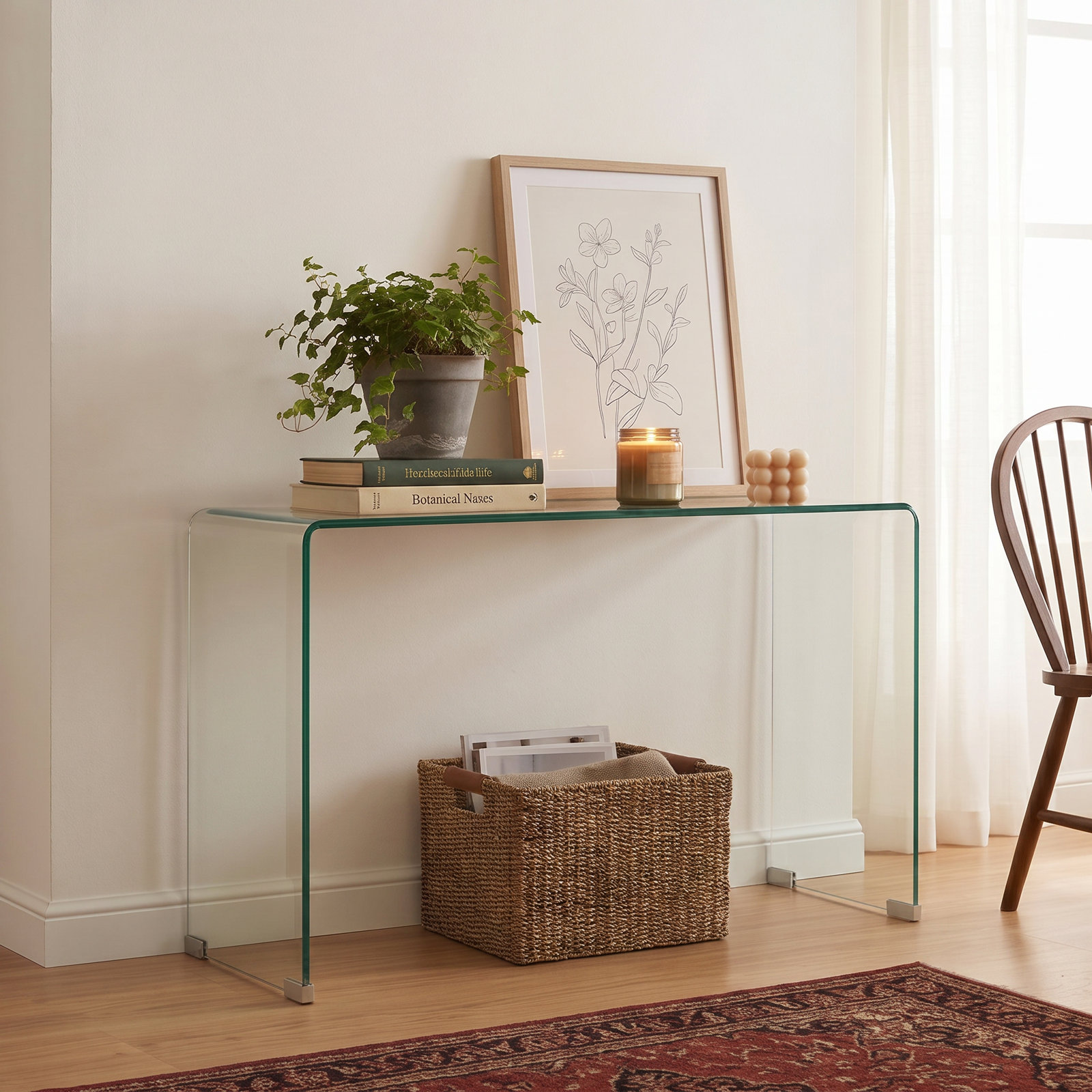 Tempered Glass Console Table