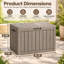Boîte de rangement verrouillable d'extérieur 55 gallons MINDYES - Contenant de rangement pour garder les coussins, l'équipement de camping et les fournitures de patio en sécurité-135860618