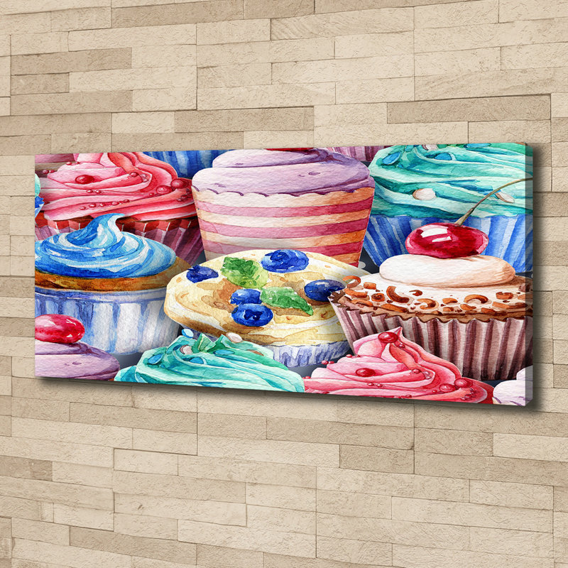 Colourful Muffins - Wrapped Canvas Print