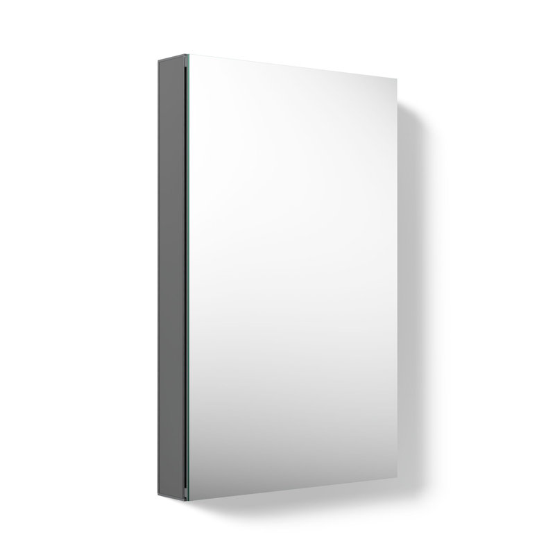 Maxstow™ Surface Mount Frameless Medicine Cabinet with 3 Adjustable Shelves, 24" H x 15" W x 3.5" D
