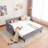 Twin Upholstered Daybed Frame with Trundle-1770055162
