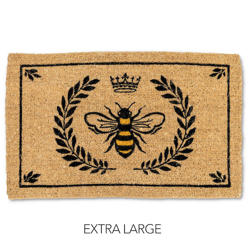 Outdoor Doormat, Yellow/Black, 1" H x 30" W x 48" L
