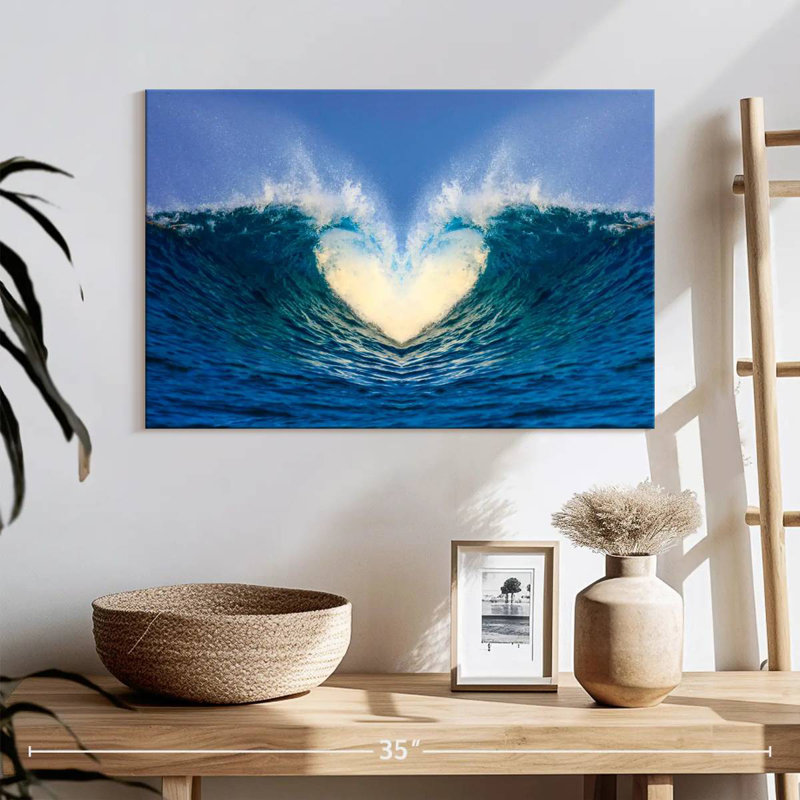 Gillard Heart Ocean Waves, H 16 po x l 24 po