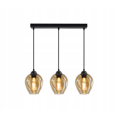 Tetbury 3 - Light Black Cluster Pendant