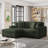 83.5"W 2 - Piece Modern Upholstered Modular Sectional Sofa with Solid Wood Leg-101280235