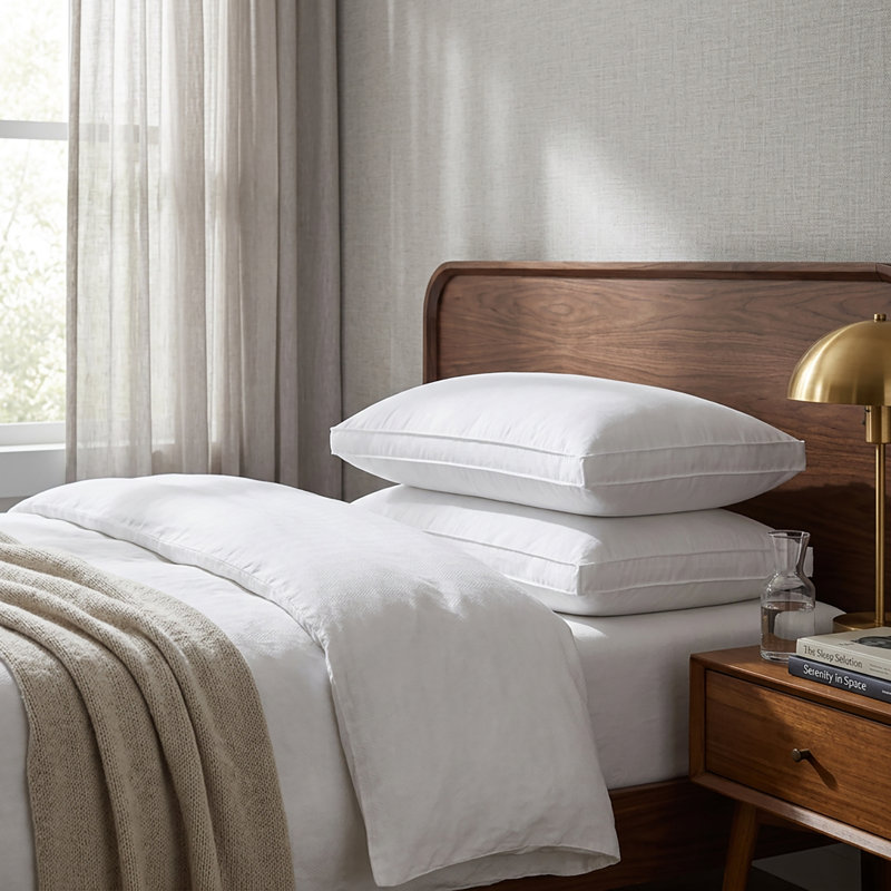 Oreiller ferme en duvet à motif de tapis - très grand, King