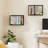 Floating Bookshelf, Wall-Mounted Rectangle Book Frame, Book Storage, Design for Bedroom or Living Room in Black