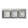 Lustertone 54" L x 22" W Triple Basin Drop-in Kitchen Sink