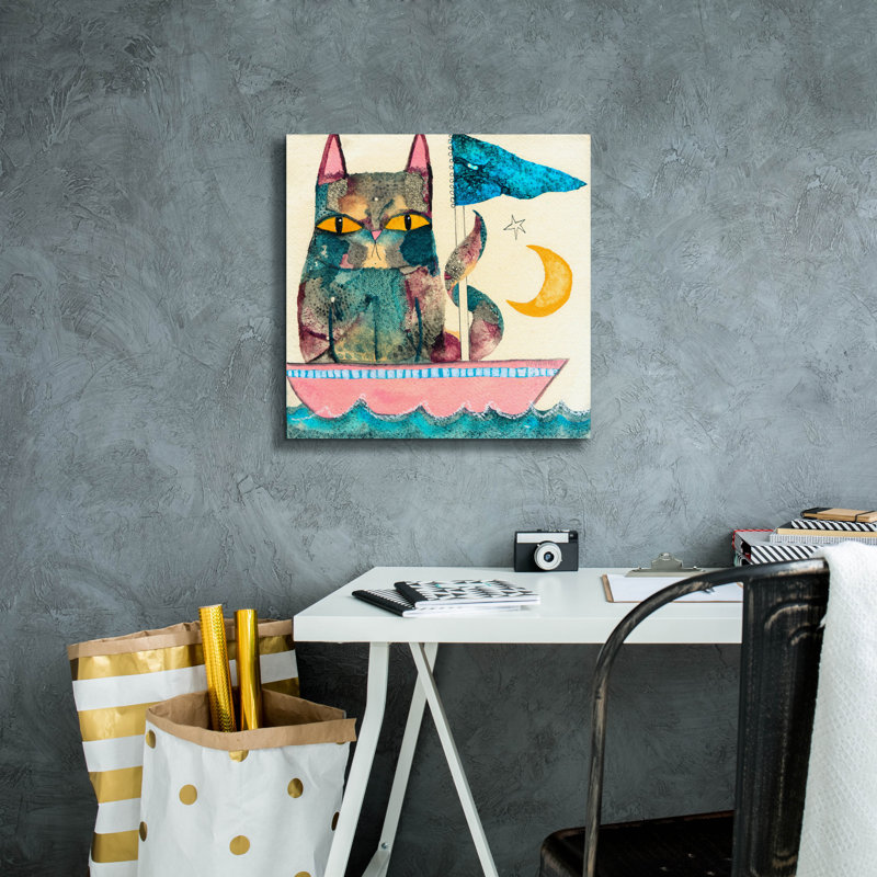 «Epic Graffiti» «By The Light of the Moon» par Wyanne, art mural sur toile, 18 po x 18 po, H 18 po x l 18 po x P 0,75 po