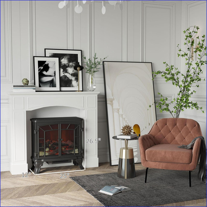 Motif décoratif moderne de manteau de cheminée | 29 po de largeur intérieure | Panneau de fibres à densité moyenne | Blanc neige