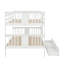 Lit superposé double au-dessus de double avec tiroirs et échelle pour chambre à coucher-1231988229
