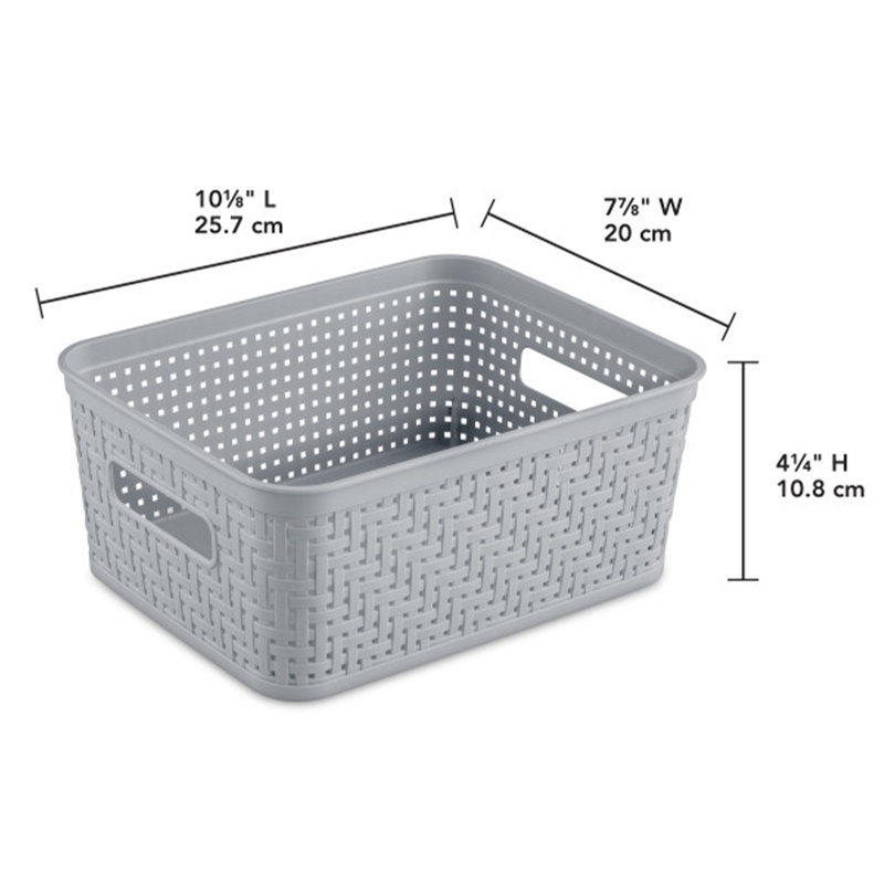Plastic General Basket Set, 5.87 quarts, 24 Pack and Small
