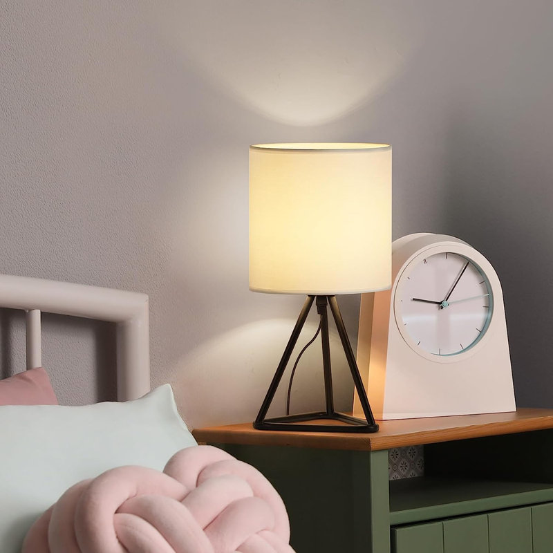 Lampe trépied en métal, Blanc
