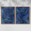 Impression encadrée «Cobalt Galaxy I-Premium» - prête à être accrochée - aucun clou requis - aucun clou requis-1388312796-1388312797