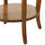 Table de bout ronde en noyer avec tiroir et 1 tablette inférieure